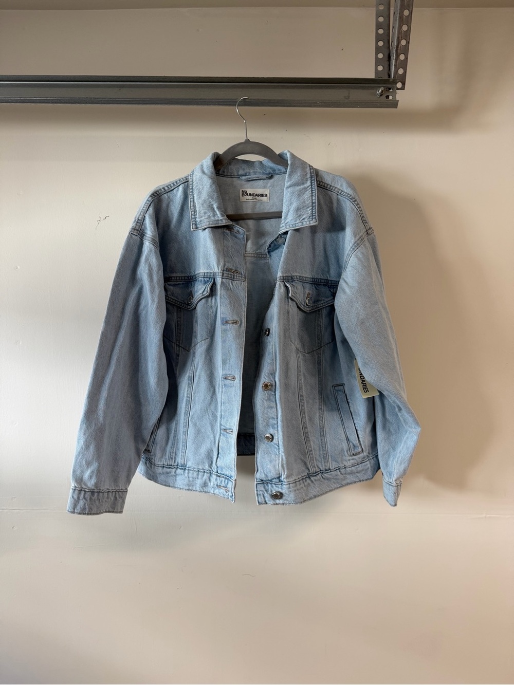 No Boundaries Light Blue Denim Jacket - Relaxed Trucker